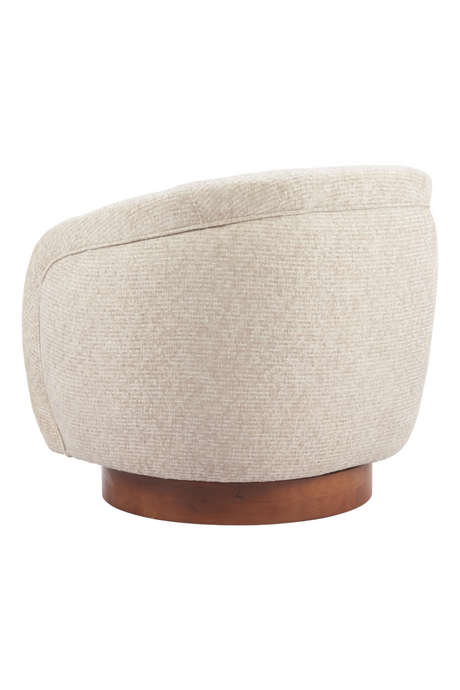 Beige Swivel Lounge Chair | OROA Modern Vinta | Oroa.com
