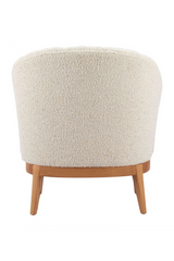 Beige Curved-Back Lounge Chair | OROA Modern Leque | OROA