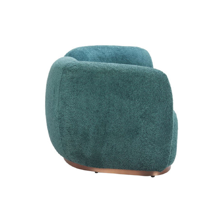 Teal Colored Curved Sofa | OROA Modern Jamela