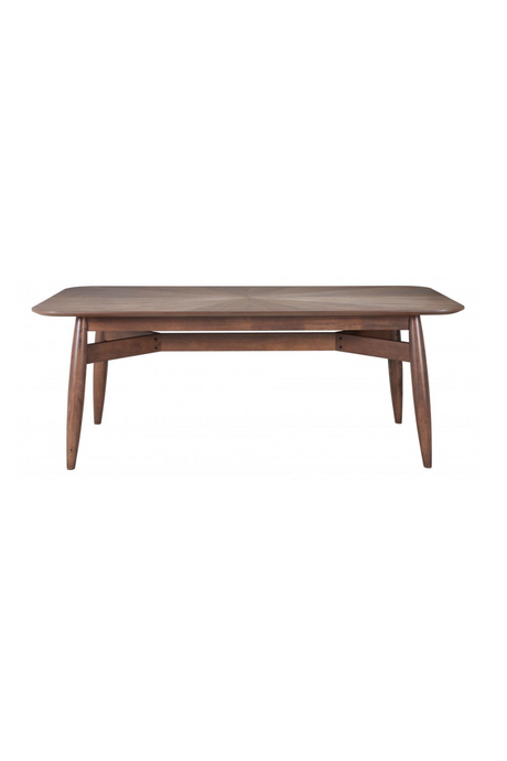 Brown Rubberwood Dining Table | OROA Modern Silea | Oroa.com