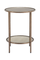 Round Mirror Glass Side Table | OROA Modern Anelli | Oroa.com