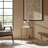 Round Mirror Glass Side Table | OROA Modern Anelli