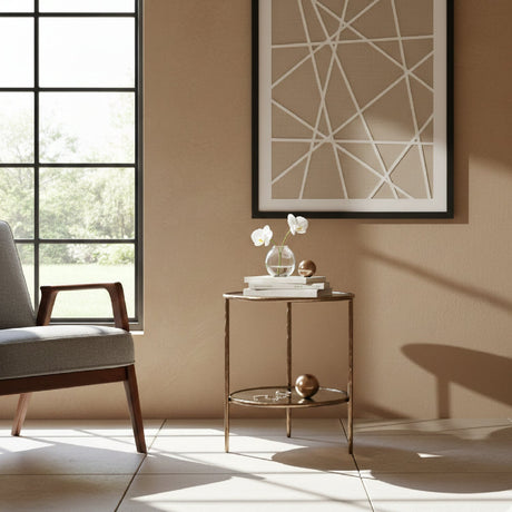 Round Mirror Glass Side Table | OROA Modern Anelli