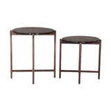 Black Cast Glass Coffee Tabled (2) | OROA Modern Gema