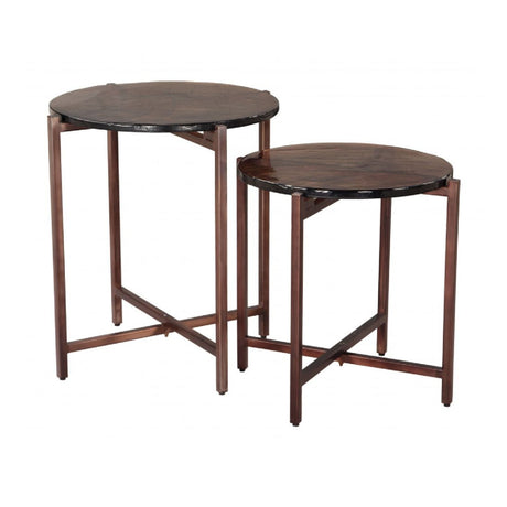 Black Cast Glass Coffee Tabled (2) | OROA Modern Gema