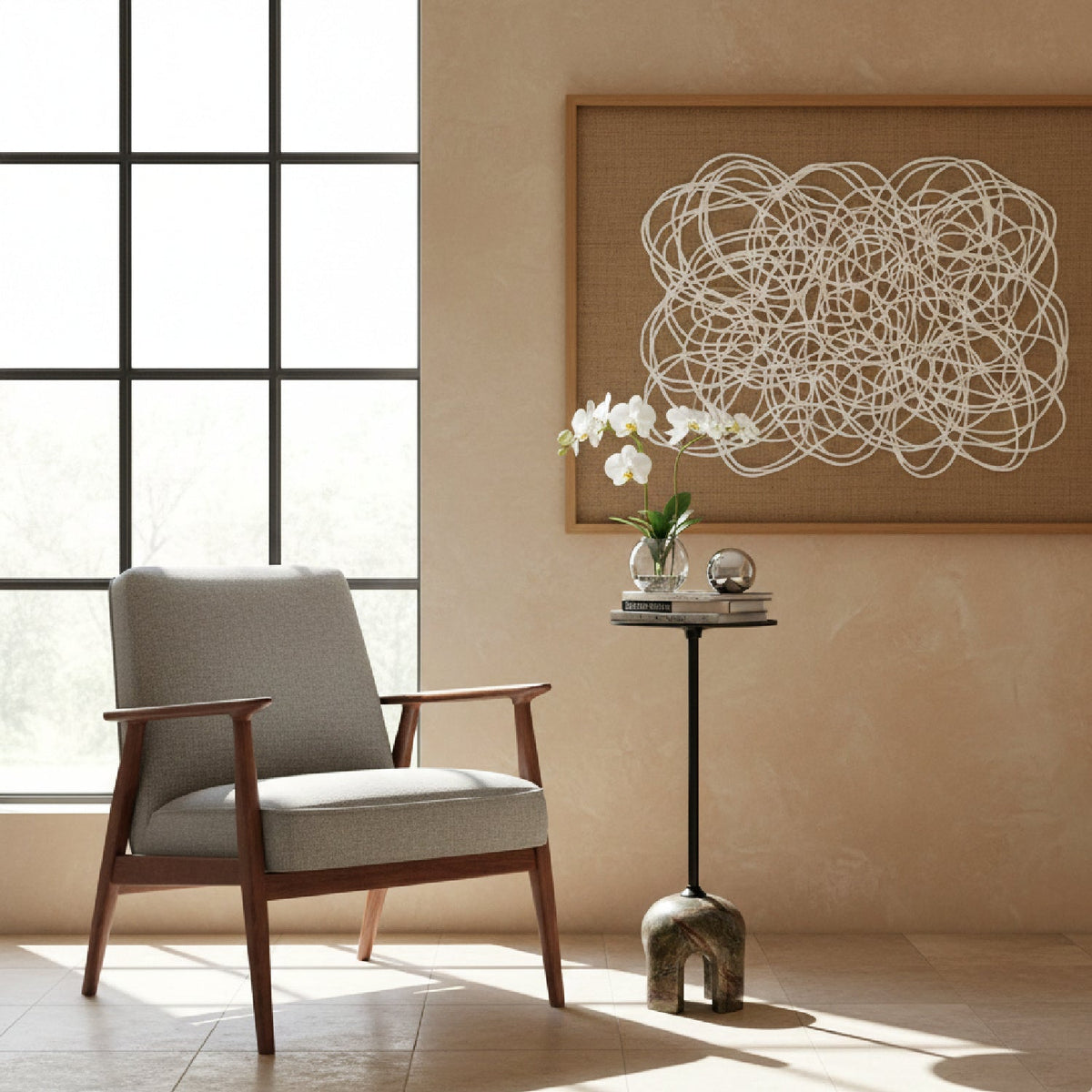 Black Iron Side Table | OROA Modern Kask