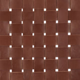Brown Woven Leather Bench | OROA Modern Bandani