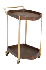 Walnut Veneer Bar Cart | OROA Modern Stela | Oroa.com