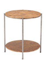 Burl Veneer 2-Layer Side Table | OROA Modern Adna | Oroa.com