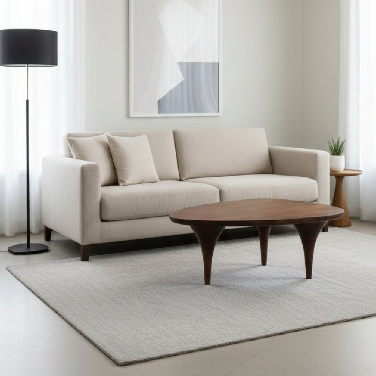 Walnut Finished Coffee Table | OROA Modern Spiker
