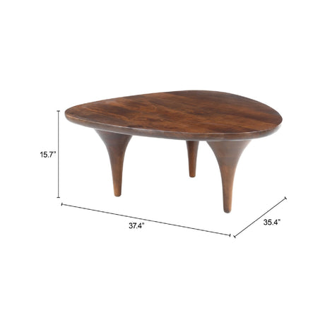 Walnut Finished Coffee Table | OROA Modern Spiker