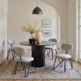 Black Wooden Round Dining Table | OROA Modern Kuro | Oroa.com