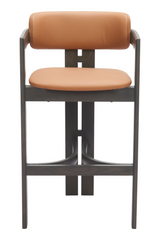 Wood Framed Brown Bar Stool | OROA Modern Shaili | Oroa.com
