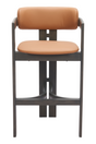 Wood Framed Brown Bar Stool | OROA Modern Shaili | Oroa.com