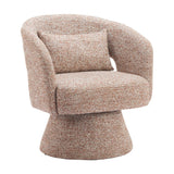 Speckled Brown Shearling Swivel Chair | OROA Modern Liva
