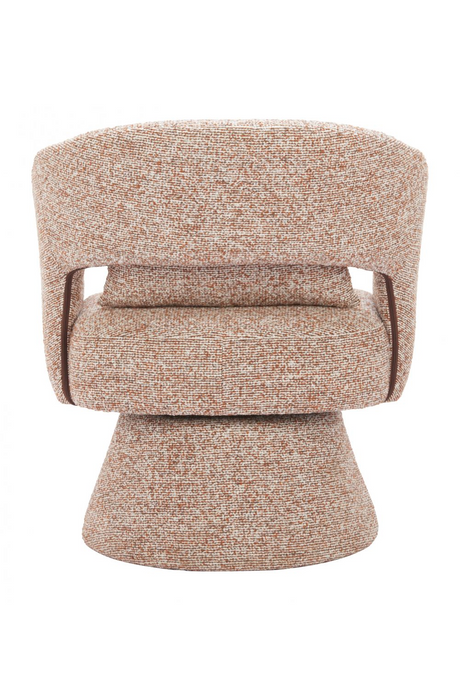 Speckled Brown Shearling Swivel Chair | OROA Modern Liva | Oroa.com