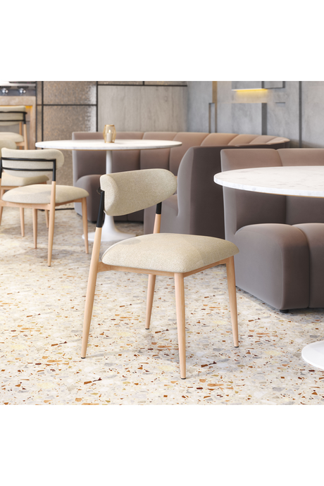Gray Fabric Armless Dining Chairs (2) | OROA Modern Equinox | Oroa.com