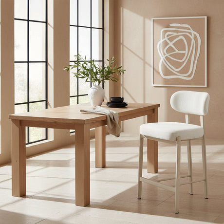 Gray Textured Weave Counter Stools (2) | OROA Modern Aurea