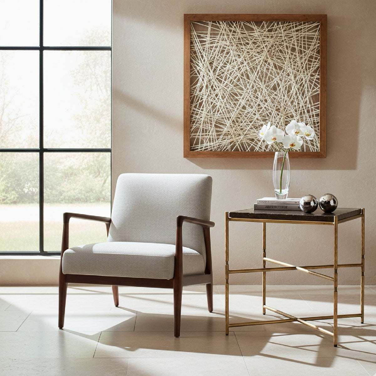 Black Glass Top Side Table | OROA Modern Kove