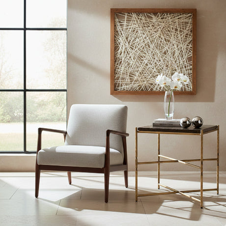 Black Glass Top Side Table | OROA Modern Kove