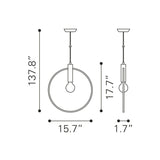 Brass Ring Pendant Lamp | OROA Modern Irenza