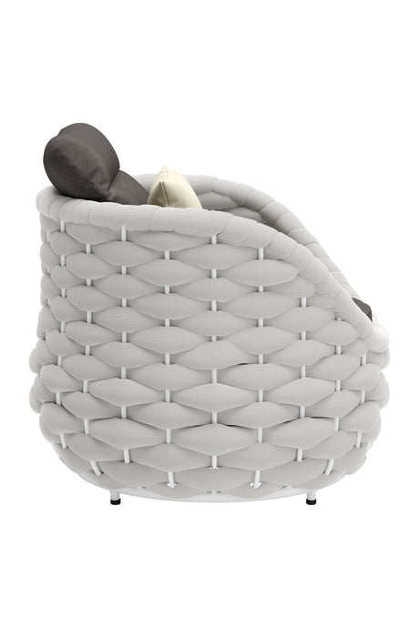 Gray Padded Outdoor Accent Chair | OROA Modern Coral Reef | Oroa.com