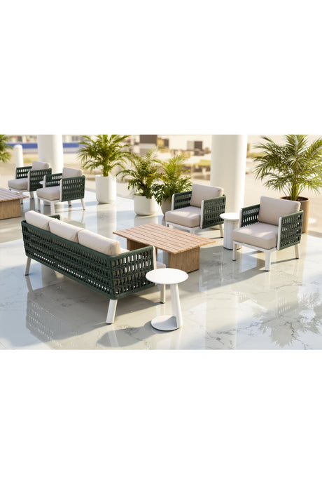 White Olefin Outdoor Sofa | OROA Modern Bridgehampton | Oroa.com