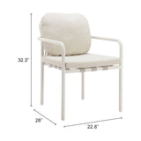 Beige Upholstered Outdoor Dining Chairs (2) | OROA Modern Aite | Oroa.com