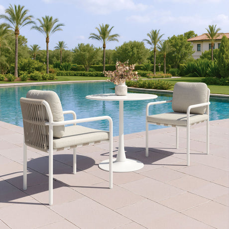 Beige Upholstered Outdoor Dining Chairs (2) | OROA Modern Aite | Oroa.com