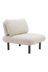 Beige Olefin Outdoor Accent Chair | OROA Modern Aperto | Oroa.com