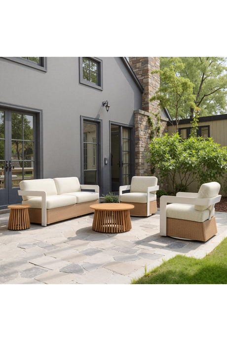 Brown Base Outdoor Swivel Chair | OROA Modern Gelo | Oroa.com
