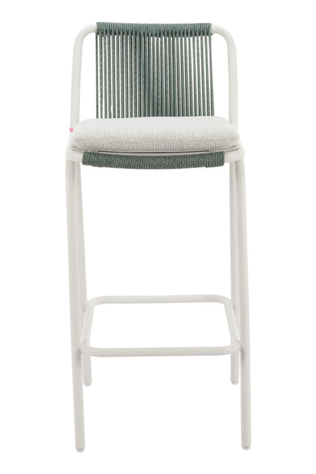 Green Outdoor Bar Stool Set (2) | OROA Modern Luft | Oroa.com