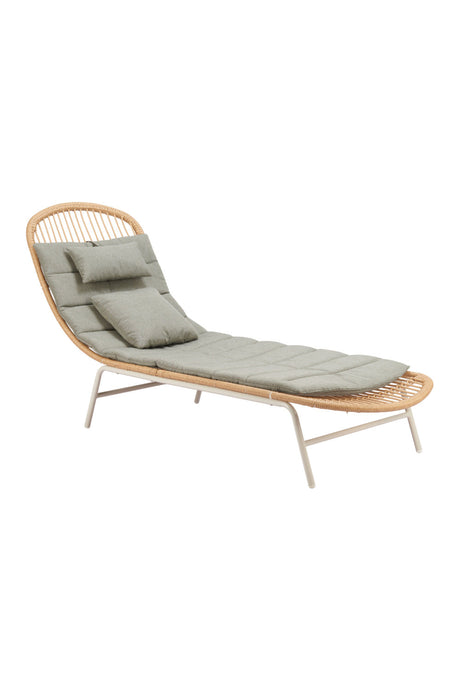 Padded Rattan Weave Outdoor Chaise | OROA Modern Skim | Oroa.com
