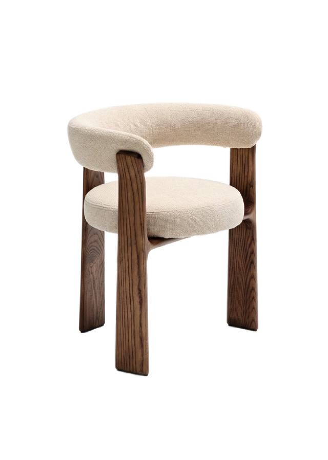 Modern dining chair with dark wood legs -  www.oroa.com