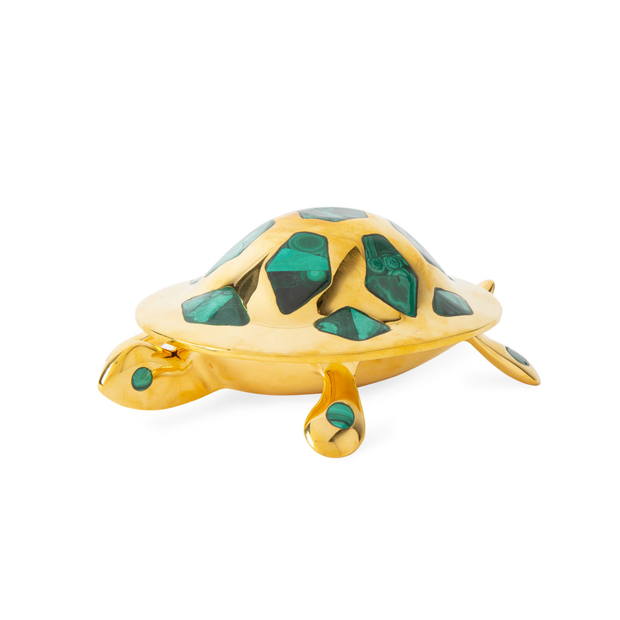 Emerald Malachite Inlaid Box | Jonathan Adler Turtle | Oroa.com