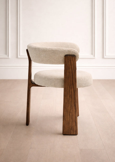 Modern dining chair with dark wood legs -  www.oroa.com