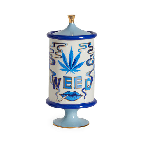 Blue-Toned Porcelain Weed Canister | Jonathan Adler Druggist | Oroa.com
