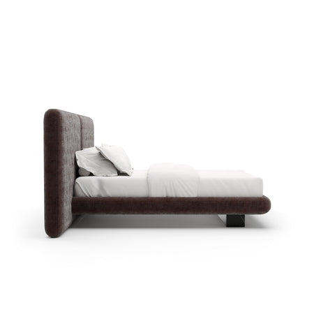 Dark Taupe 2-Panel Bed | Caracole Overlap