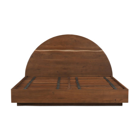 Modern European furniture - Arched Acacia Wood Bed - www.oroa.com