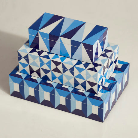 Geometric Pattern Lacquer Box M | Jonathan Adler Sorrento | Oroa.com