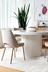 Cutout-Back Fabric Dining Chairs (2) by Splendido Radella, alternate view 2
