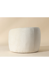 White Curved Lounge Chair by Splendido Mircea Accent Chair, alternate view 9