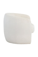 White Curved Lounge Chair by Splendido Mircea Accent Chair, alternate view 4