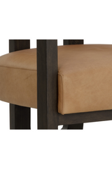 Brown Leather 3-Legged Lounge Chair by Splendido Madrone Accent Chair, alternate view 6