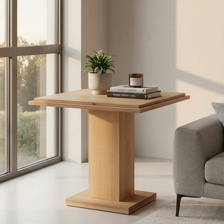 Modern European furniture - Square Natural Wood Table - www.oroa.com