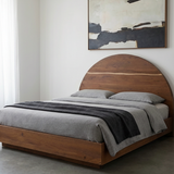Modern European furniture - Arched Acacia Wood Bed - www.oroa.com