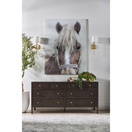 8-Drawer Oak Double Dresser | Living Essentials Highland