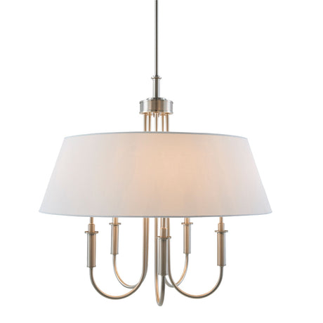 Modern European furniture -  White Linen 5-Light Chandelier - www.oroa.com