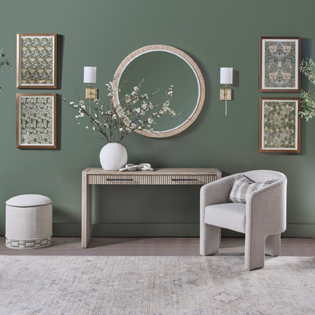 Modern European furniture - Gray Acacia 2-Drawer Console Table - www.oroa.com