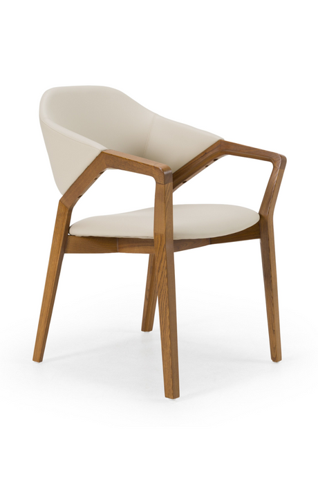 Cream Vegan Leather Dining Chair | OROA Modern Ocasio | Oroa.com